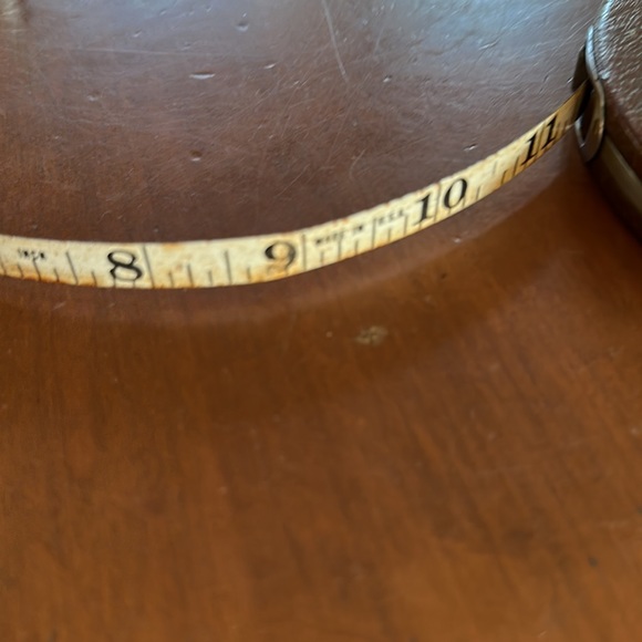 Vintage Evans 100 FT Wind Up White Tape Measure with Brown Leatherette Covering - Picture 2 of 5